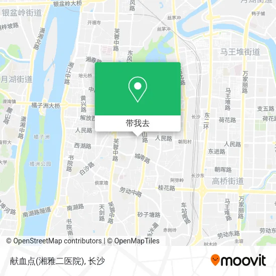 献血点(湘雅二医院)地图