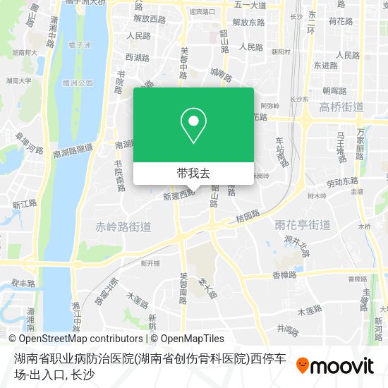 湖南省职业病防治医院(湖南省创伤骨科医院)西停车场-出入口地图