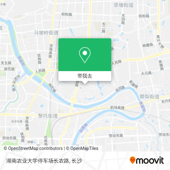 湖南农业大学停车场长农路地图