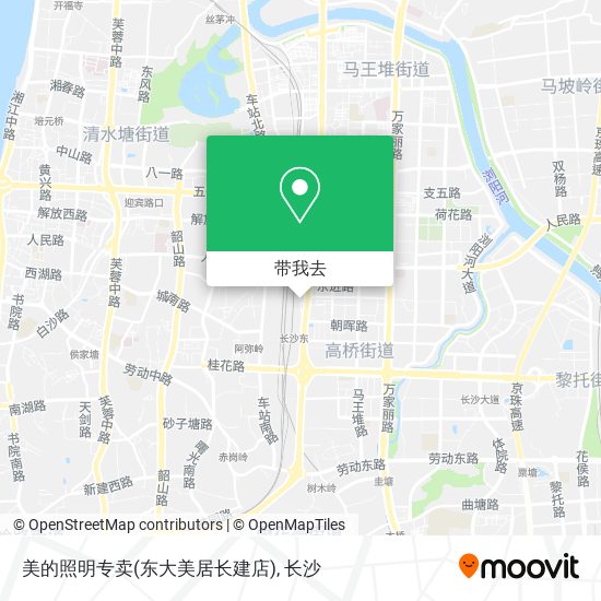 美的照明专卖(东大美居长建店)地图