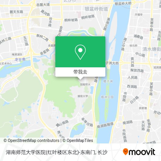 湖南师范大学医院(红叶楼区东北)-东南门地图