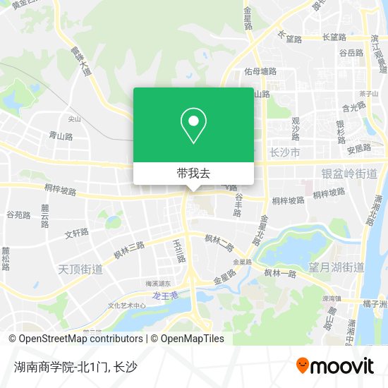 湖南商学院-北1门地图