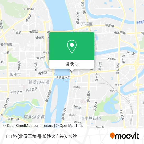 111路(北辰三角洲-长沙火车站)地图