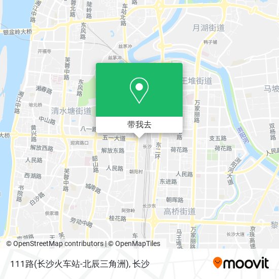 111路(长沙火车站-北辰三角洲)地图