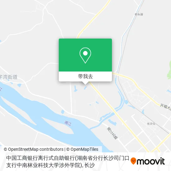 中国工商银行离行式自助银行(湖南省分行长沙司门口支行中南林业科技大学涉外学院)地图