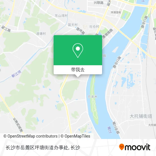 长沙市岳麓区坪塘街道办事处地图