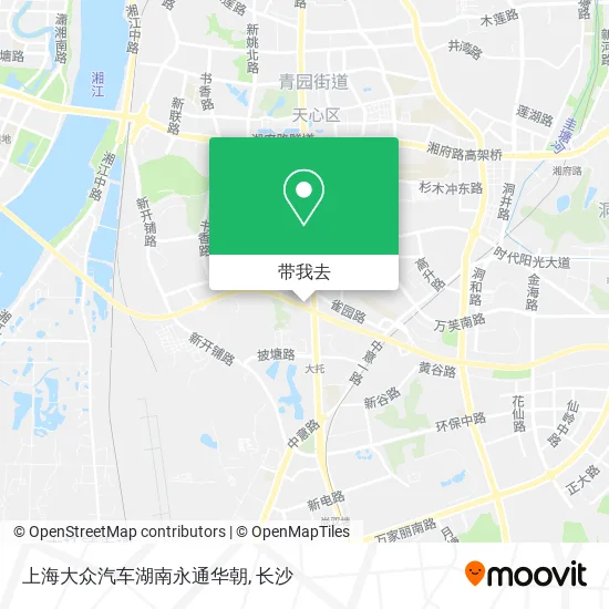 上海大众汽车湖南永通华朝地图