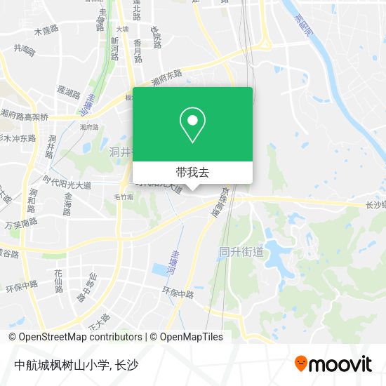 中航城枫树山小学地图