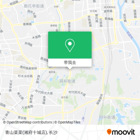 青山菜菜(湘府十城店)地图