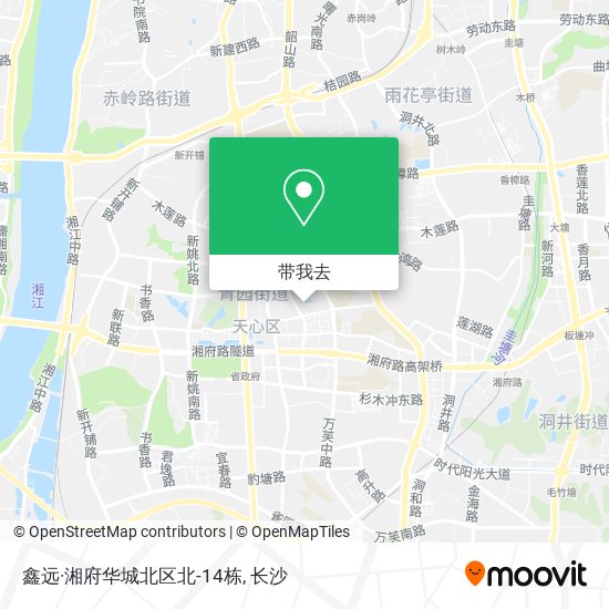 鑫远·湘府华城北区北-14栋地图