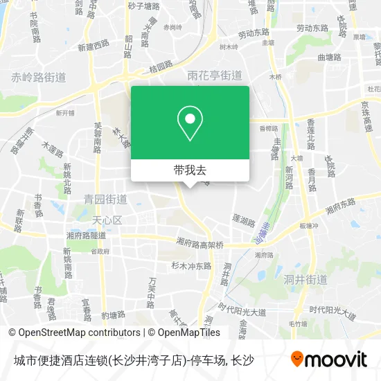 城市便捷酒店连锁(长沙井湾子店)-停车场地图
