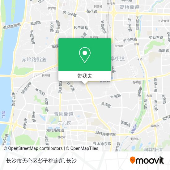 长沙市天心区彭子桃诊所地图