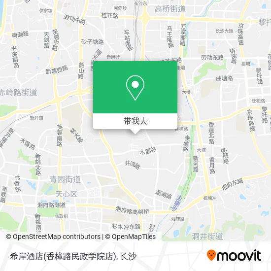 希岸酒店(香樟路民政学院店)地图