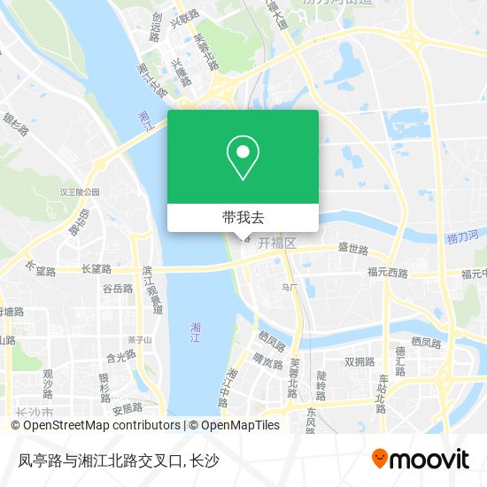 凤亭路与湘江北路交叉口地图