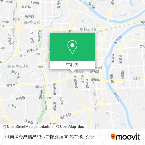 湖南省食品药品职业学院北校区-停车场地图