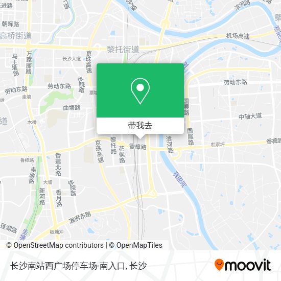 长沙南站西广场停车场-南入口地图