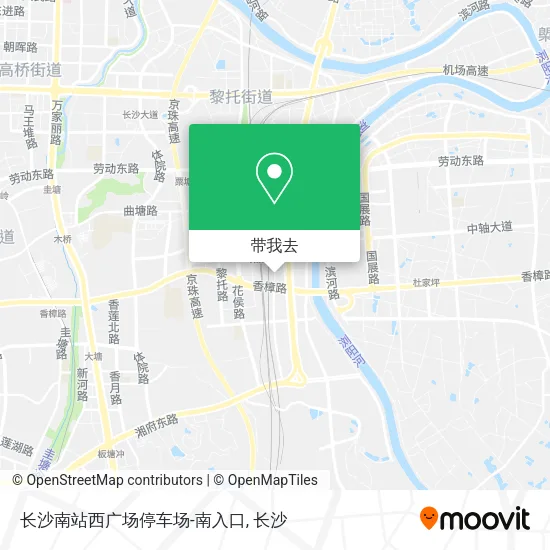 长沙南站西广场停车场-南入口地图