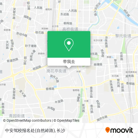 中安驾校报名处(自然岭路)地图