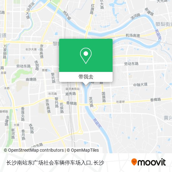 长沙南站东广场社会车辆停车场入口地图