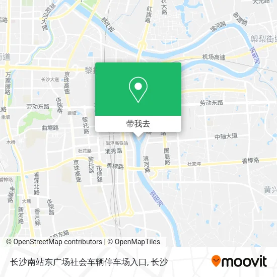 长沙南站东广场社会车辆停车场入口地图