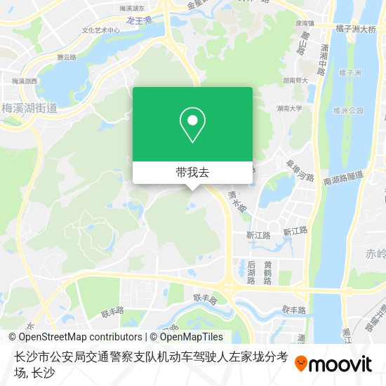 长沙市公安局交通警察支队机动车驾驶人左家垅分考场地图