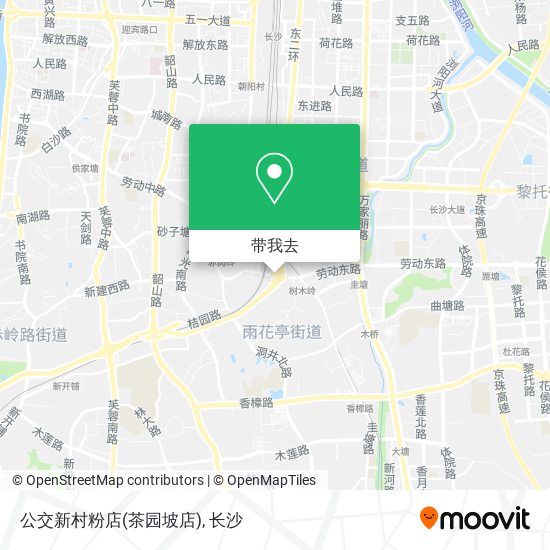 公交新村粉店(茶园坡店)地图