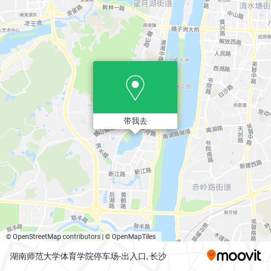 湖南师范大学体育学院停车场-出入口地图