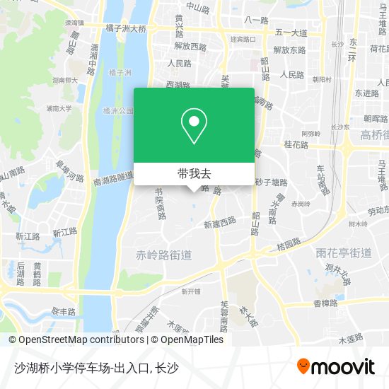 沙湖桥小学停车场-出入口地图