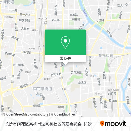 长沙市雨花区高桥街道高桥社区筹建委员会地图