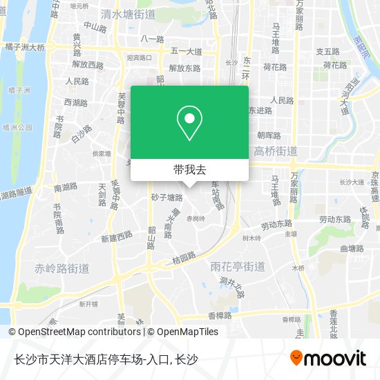 长沙市天洋大酒店停车场-入口地图