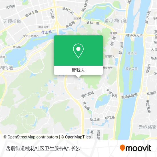 岳麓街道桃花社区卫生服务站地图