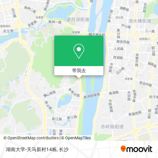 湖南大学-天马新村14栋地图
