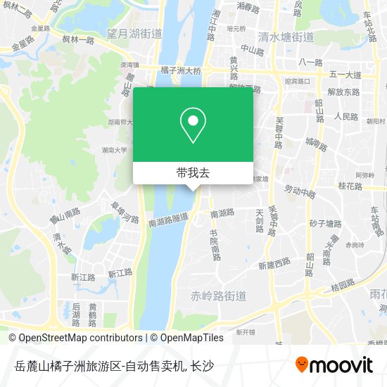 岳麓山橘子洲旅游区-自动售卖机地图