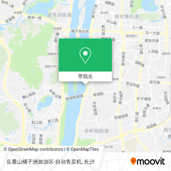 岳麓山橘子洲旅游区-自动售卖机地图
