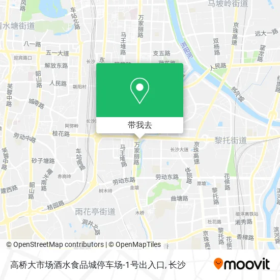 高桥大市场酒水食品城停车场-1号出入口地图