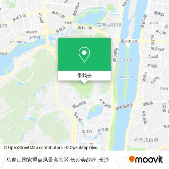 岳麓山国家重点风景名胜区-长沙会战碑地图