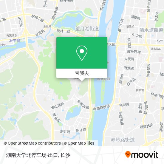 湖南大学北停车场-出口地图