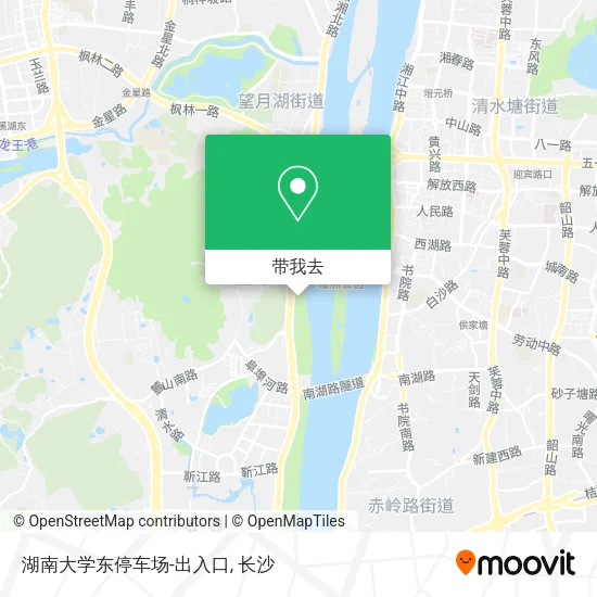 湖南大学东停车场-出入口地图