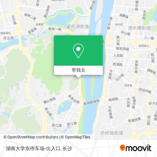 湖南大学东停车场-出入口地图