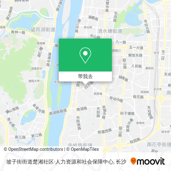 坡子街街道楚湘社区-人力资源和社会保障中心地图