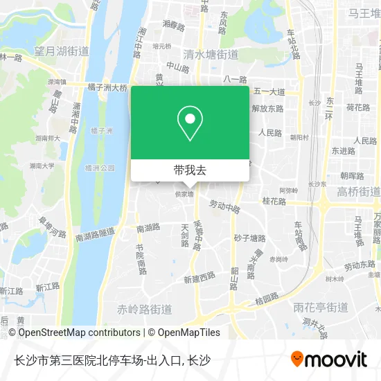 长沙市第三医院北停车场-出入口地图