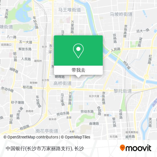中国银行(长沙市万家丽路支行)地图