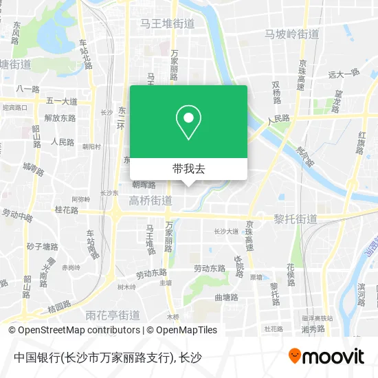 中国银行(长沙市万家丽路支行)地图