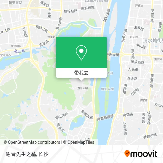 谢晋先生之墓地图