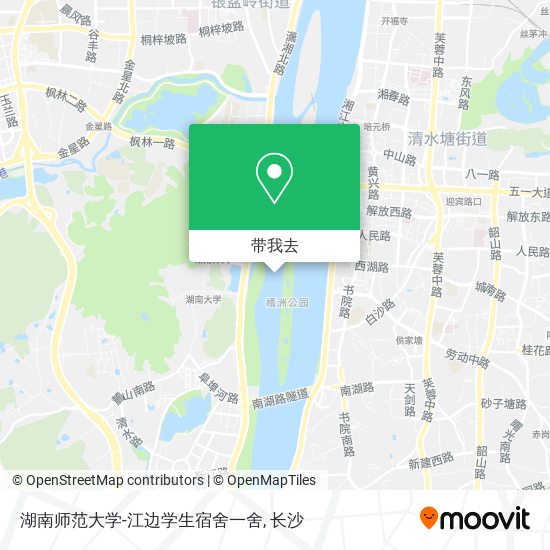 湖南师范大学-江边学生宿舍一舍地图