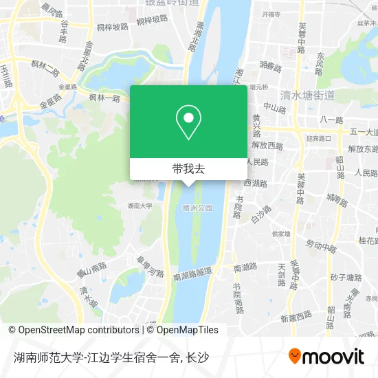 湖南师范大学-江边学生宿舍一舍地图