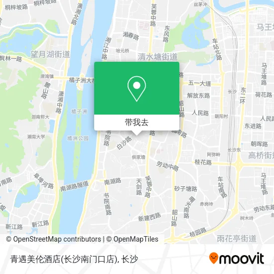 青遇美伦酒店(长沙南门口店)地图