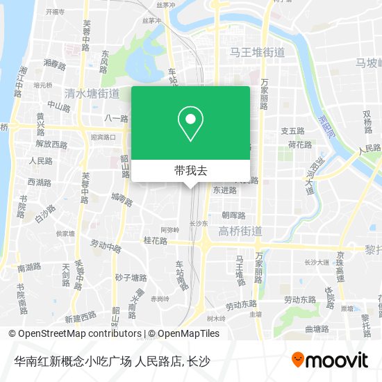 华南红新概念小吃广场 人民路店地图