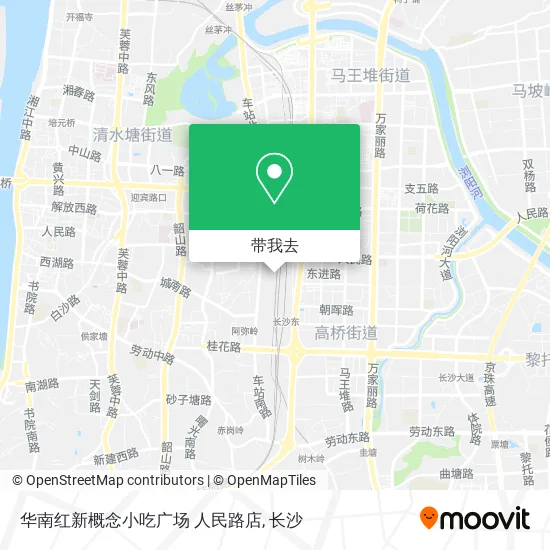 华南红新概念小吃广场 人民路店地图