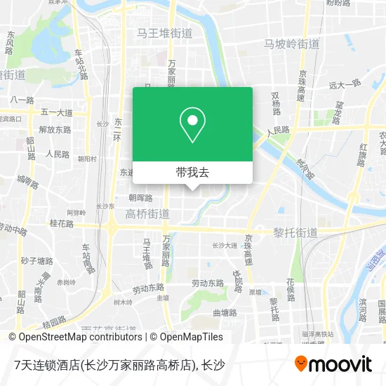 7天连锁酒店(长沙万家丽路高桥店)地图